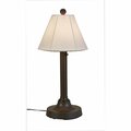 Brilliantbulb Malibu 30 in. Outdoor Table Lamp w/2 in. Bronze Resin Body and Natural Canvas Sunbrella Shade Cover BR2632138